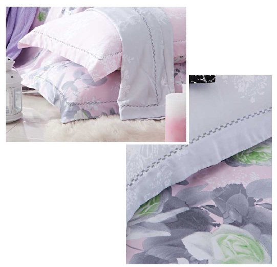 Daphne Sweet duvet cover set in 100% Bamboo #ZT-1107 Other Material Printed image81