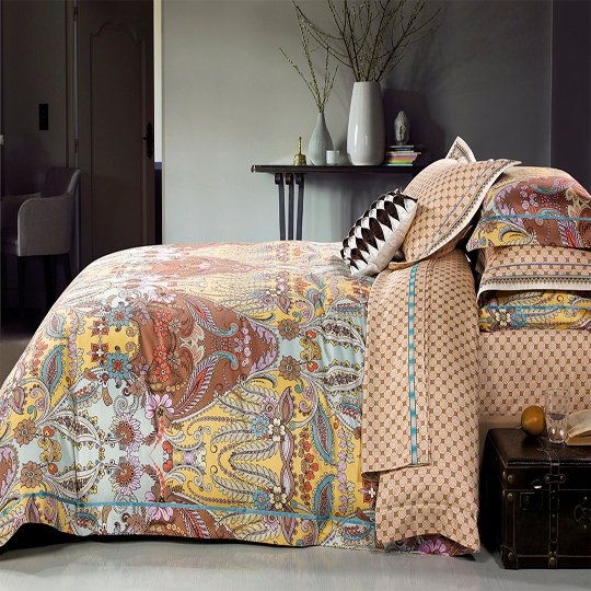 Daphne 400 High thread count pima cotton comforter set  #140175 100% Cotton Printed image56