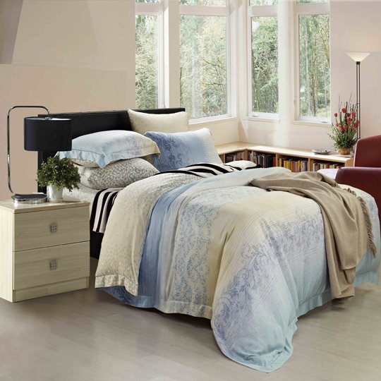 Daphne Lustrous Jacquard China Bedding High Quality 100% Polyester 6815 Jacquard Bedding Set image1