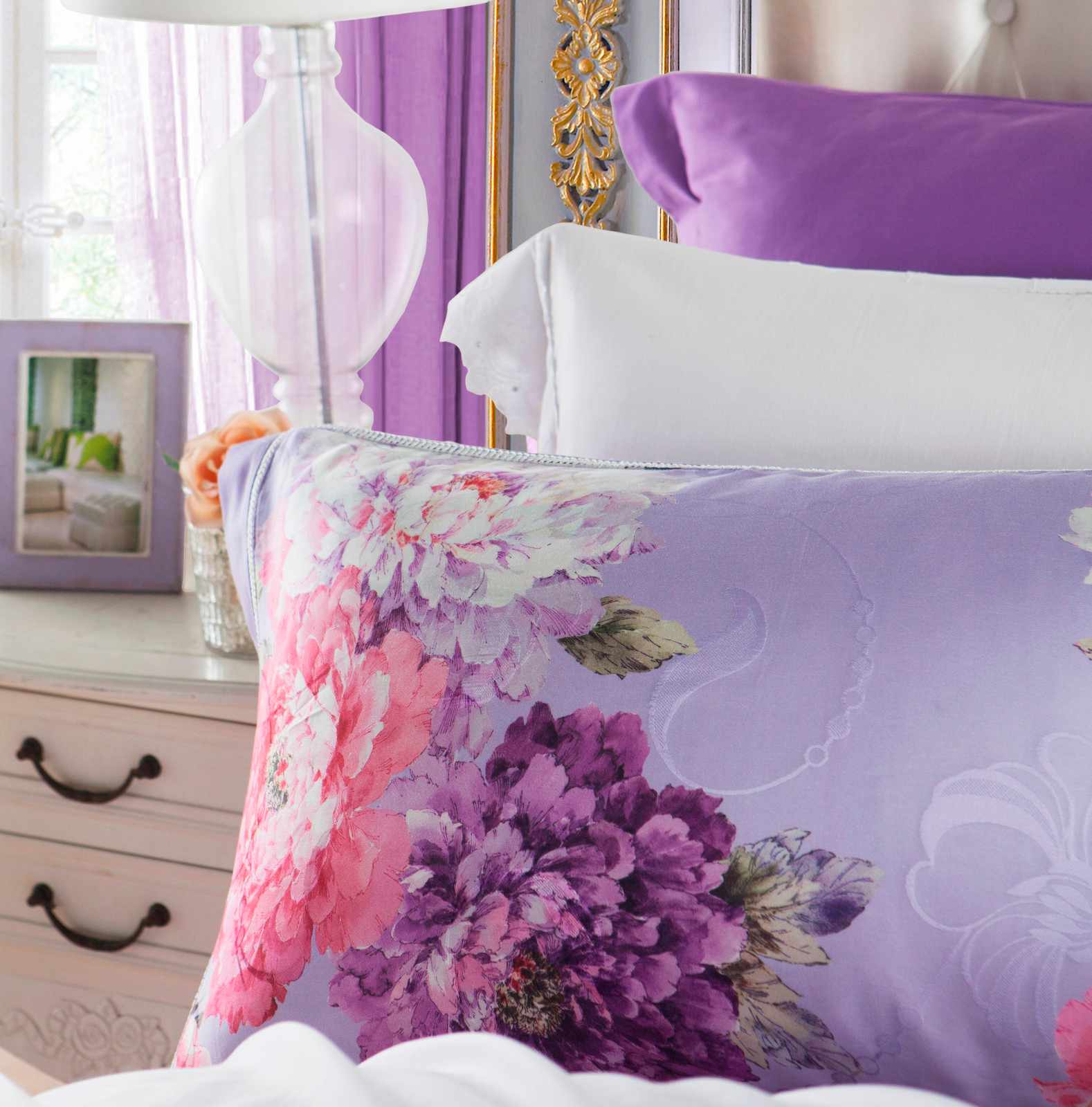 Daphne Peony Patterns Bedding Set  Lyocell and Viscose 6833 Other Material Printed image32