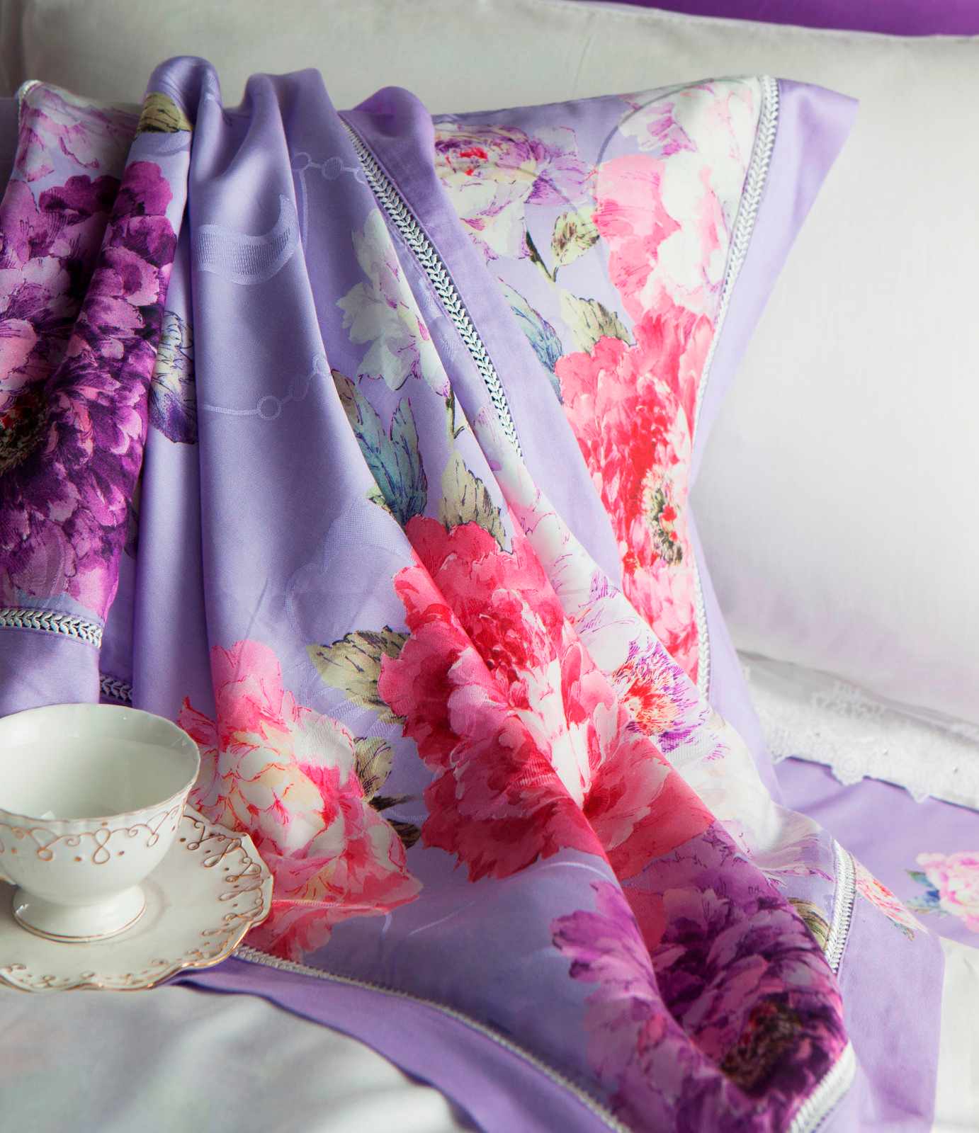 Daphne Peony Patterns Bedding Set  Lyocell and Viscose 6833 Other Material Printed image32