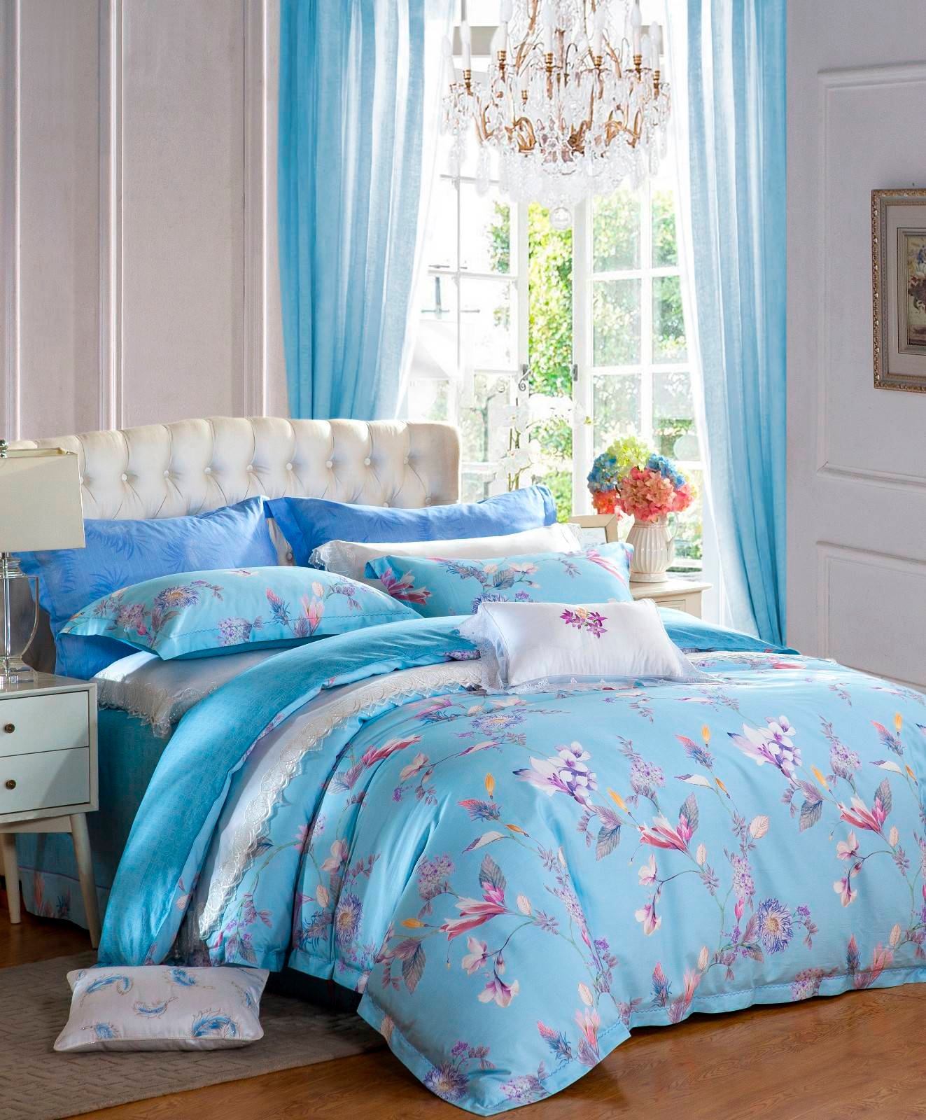 Daphne Bedroom Long-staple Cotton Printed Bedding Set  #6837 100% Cotton Printed image5