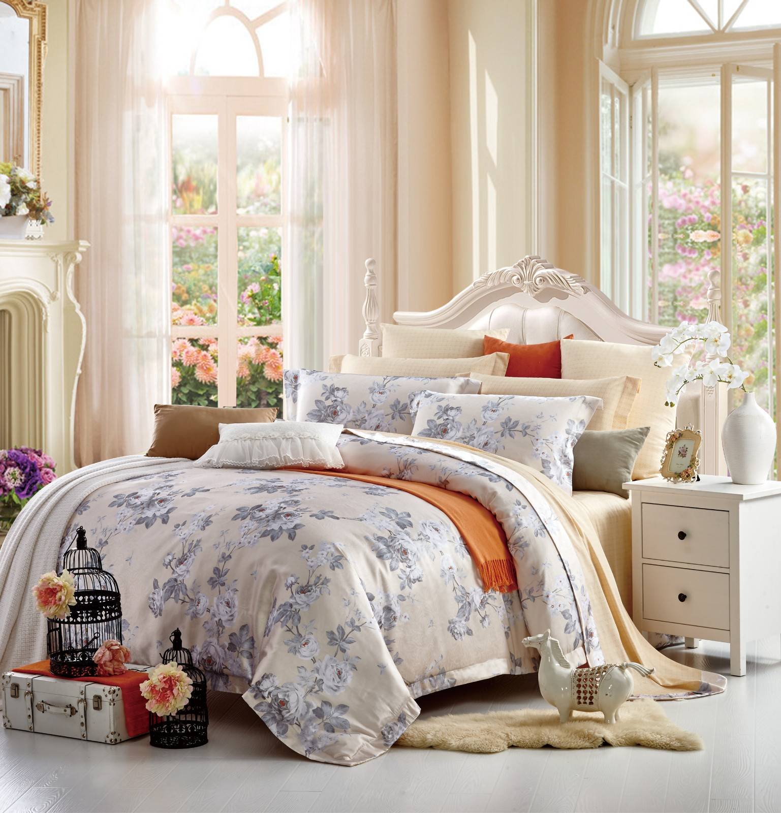 Daphne Polyester and Viscose 400TC Jacquard Bedding  6852 Jacquard Bedding Set image2