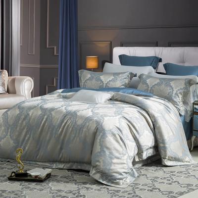 Silky Texture Polyester & Viscose Blend Jacquard Bedding Set 6985